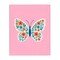 Stupell Industries Boho Pink Floral Butterfly Canvas, design by Jessica Beck